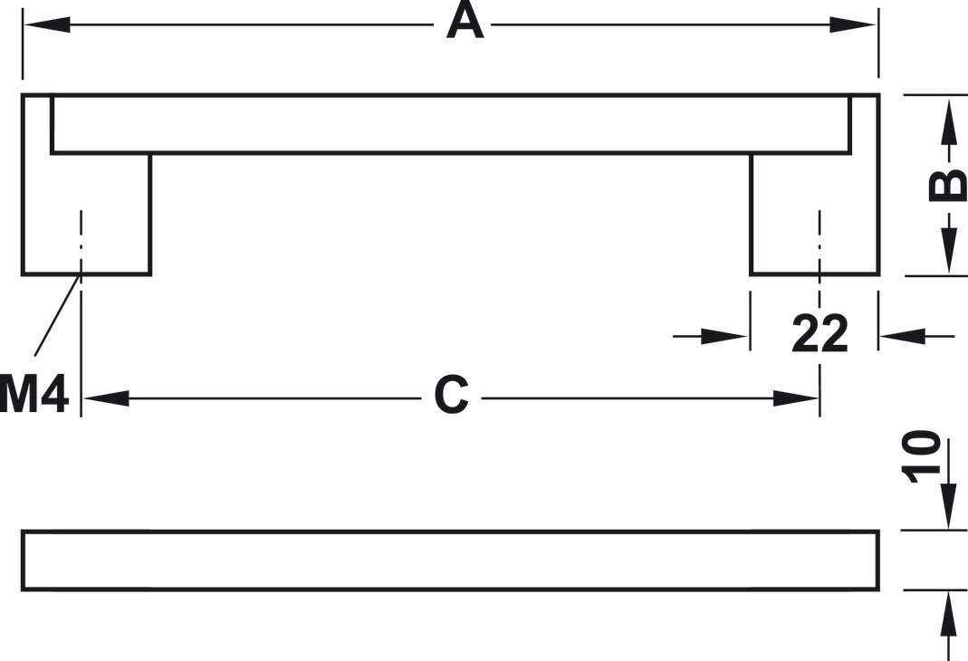 Handle, Stainless Steel, Stainless Steel & Zinc