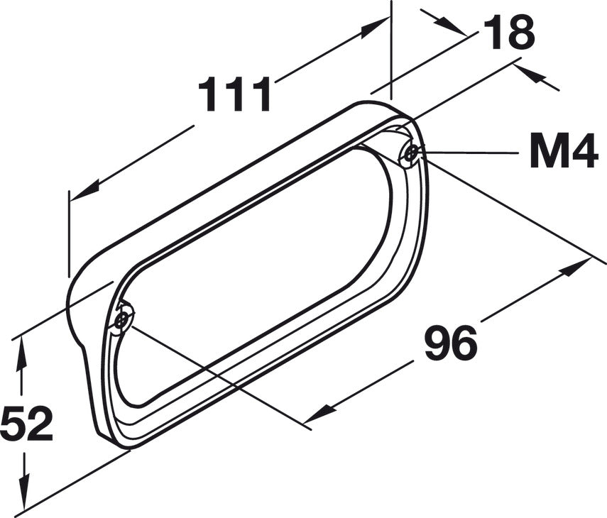 Handle, Matt Chrome, Zinc