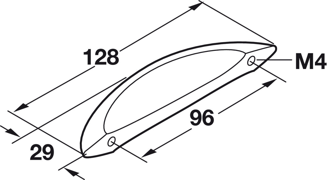 Handle, Matt Aluminum, Zinc