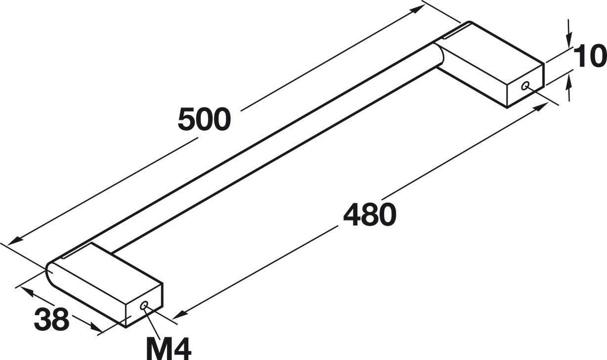 Handle, Stainless Steel, Stainless Steel & Zinc