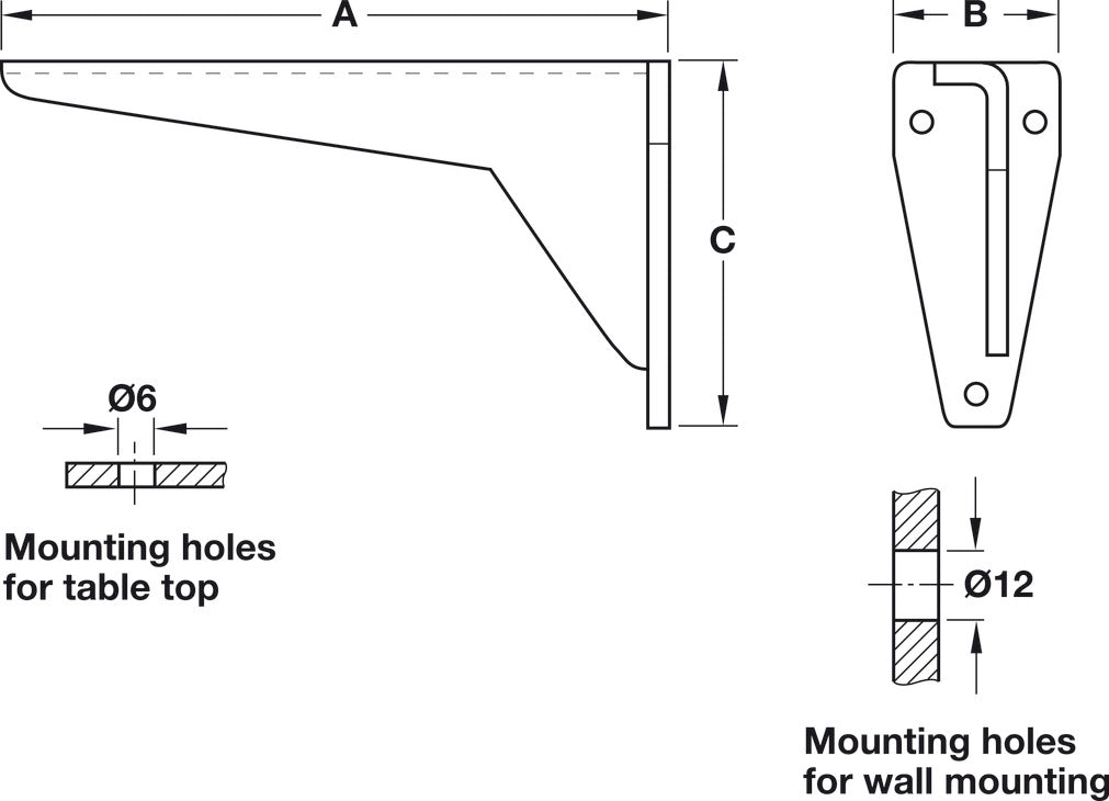 Work Surface Brackets, Hebgo, Steel