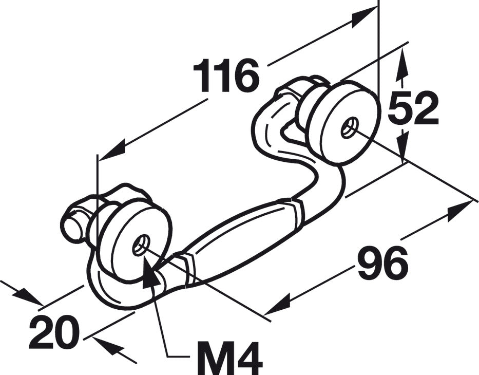 Drop Handle, Zinc