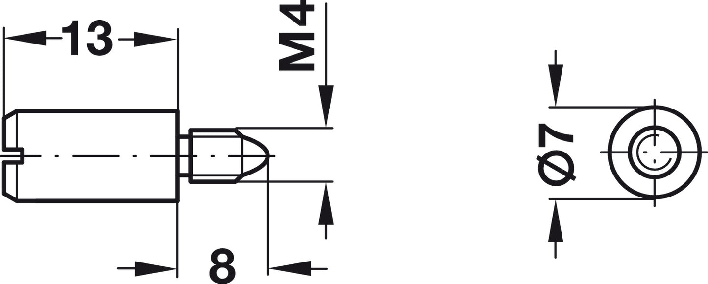 Shelf Support, with M4 Thread