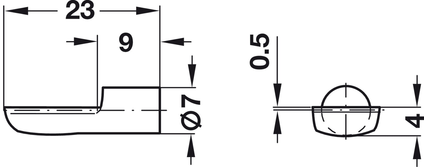 Shelf Support, Ø7 mm