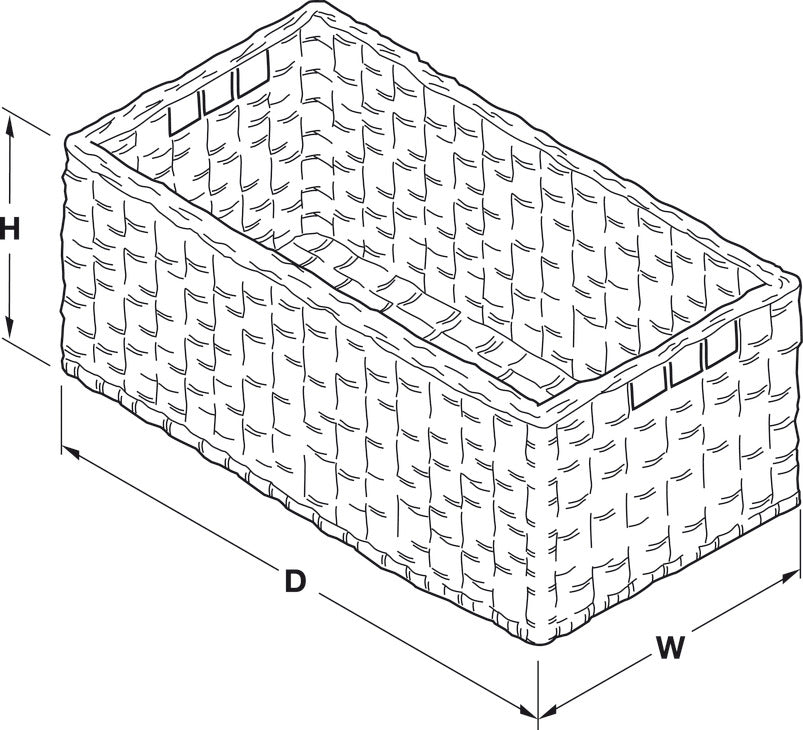 Wicker Basket, Free Standing