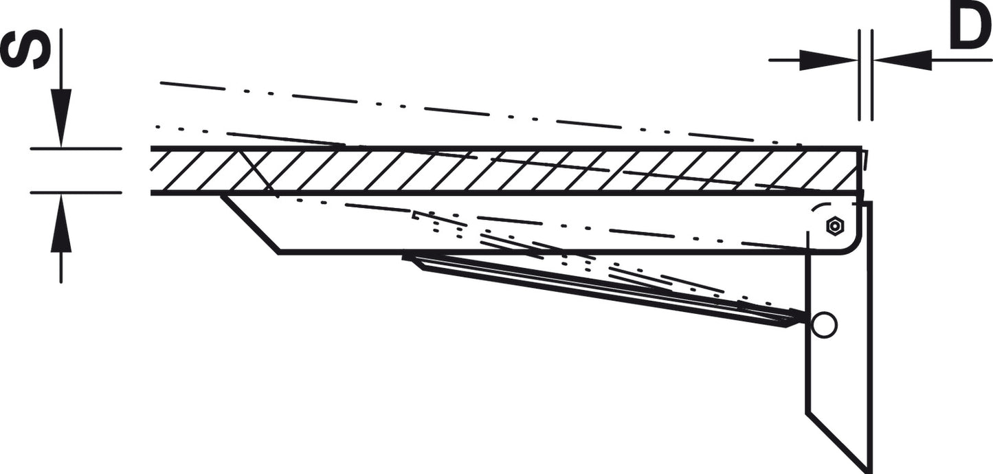 Folding Bracket, with Locking Device, 100 kg
