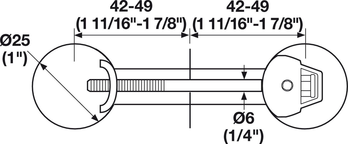 Zipbolt Work Surface Connector, Mini-UT