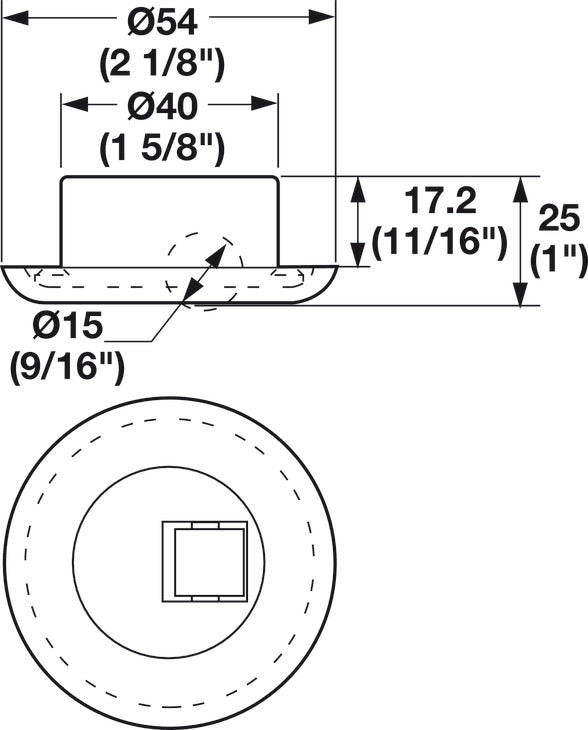 Roller-Mini Caster, Glide/Swivel, Load-Bearing Capacity 110 lbs.
