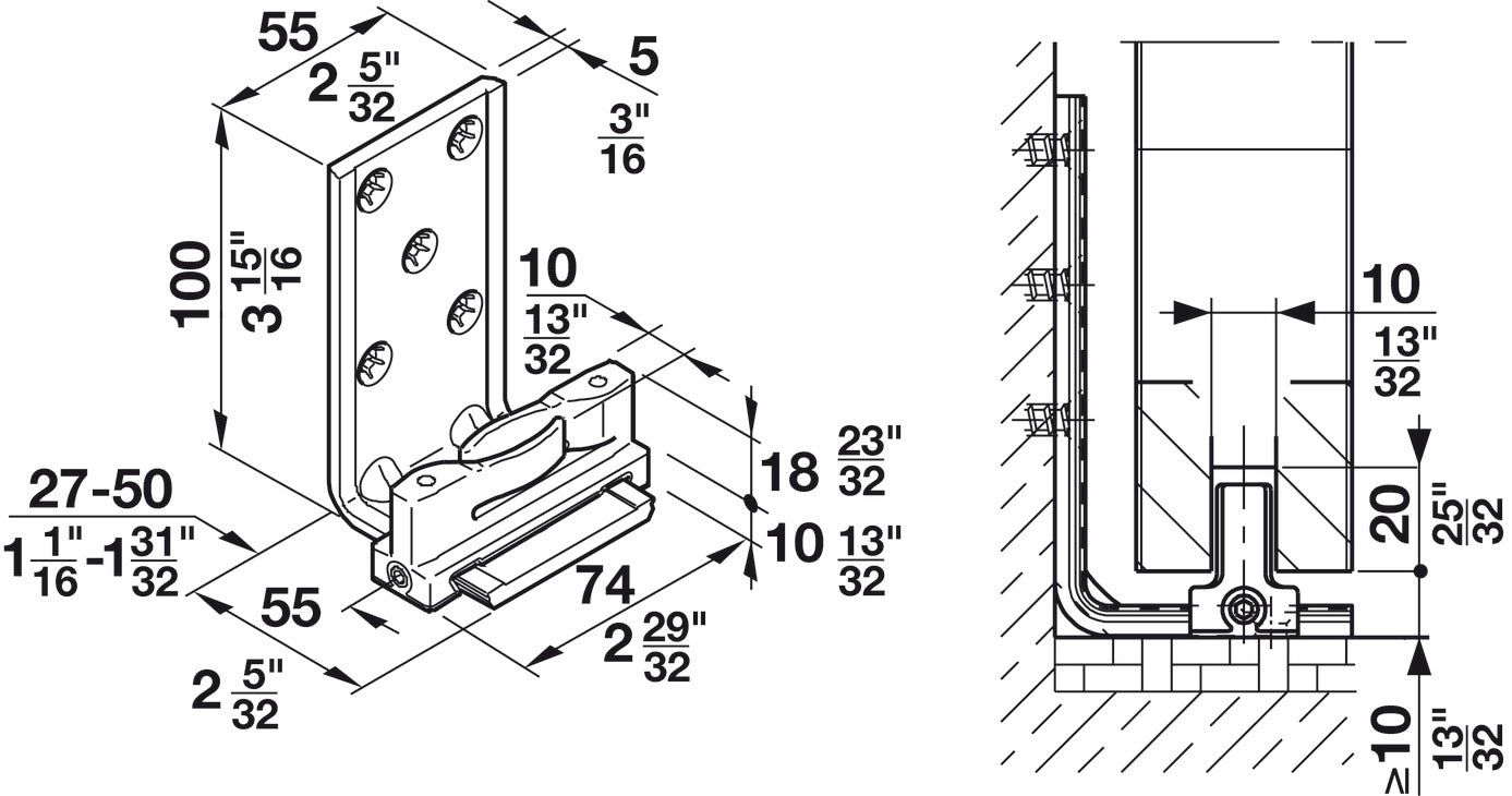 Floor Guide, Hawa-Confort 120, 1-piece