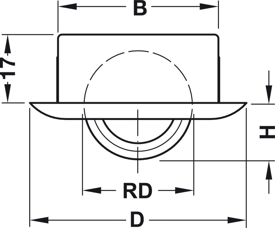 Roller-Mini Fixed Caster, Load-Bearing Capacity 110 lbs., without Brake