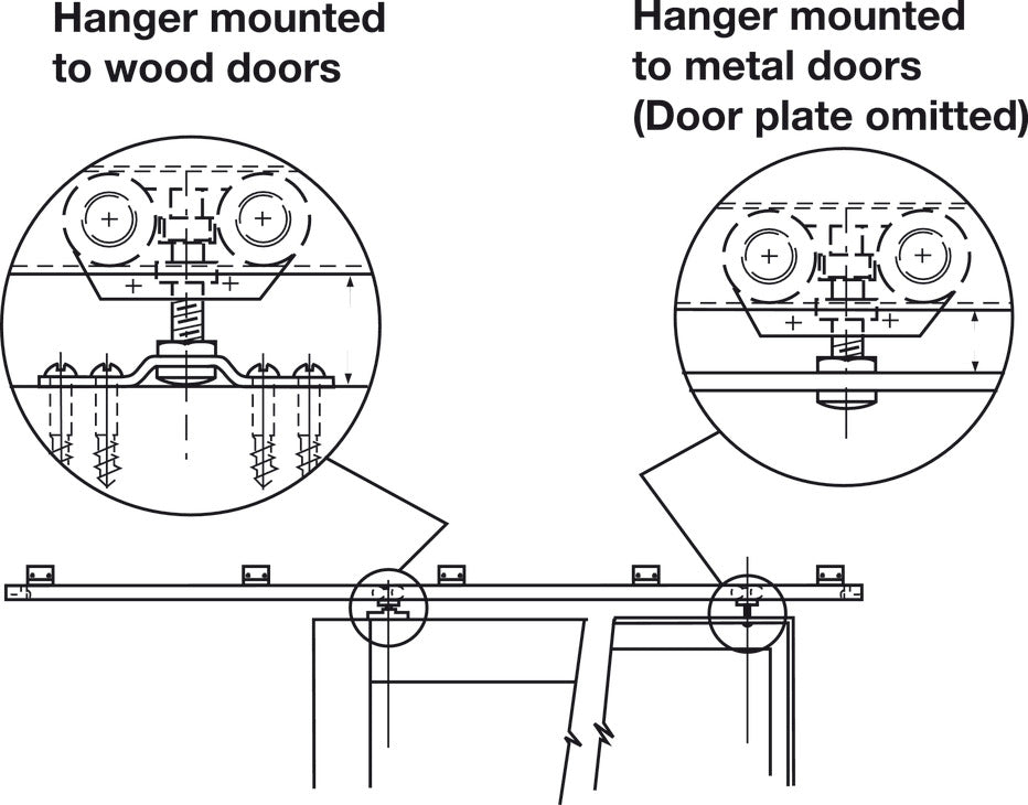 Side Mounting Bracket, For Use with Steel, Galvanized and Stainless Steel Top Tracks