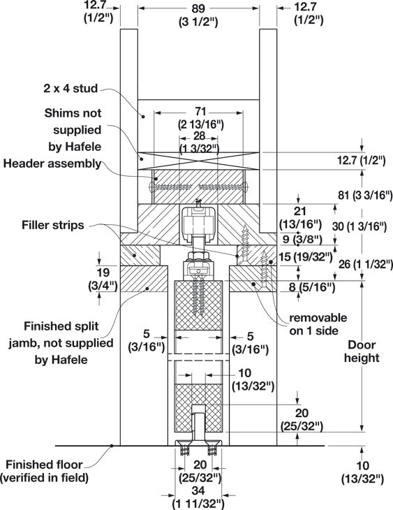 Pocket Door Framing Kit, Futura