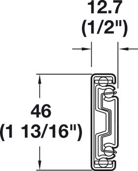 Accuride 3834SC Side Mounted Slide, Telescopic, Full Extension, 90 lbs, Self-Close