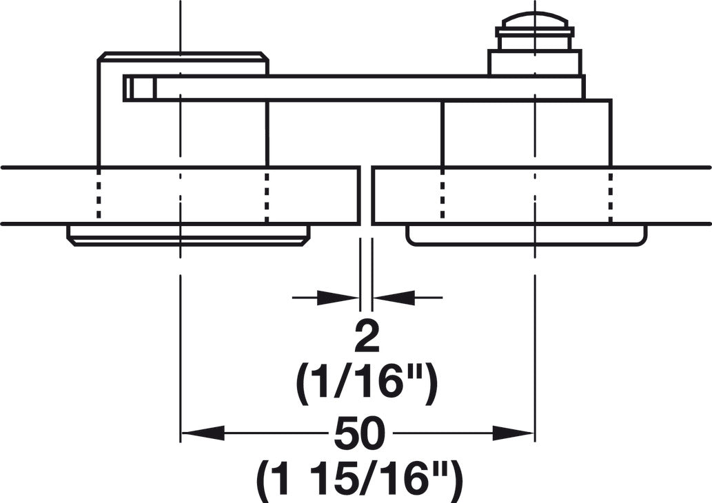 Glass Door Cam Lock, for Double Doors