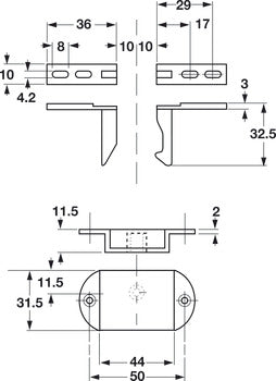 Automatic Door Bolt, Zinc Die-Cast