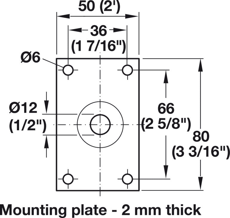 Furniture Foot, Aluminum, 133 mm (5 1/4")