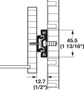 Accuride 3834SC Side Mounted Slide, Telescopic, Full Extension, 90 lbs, Self-Close