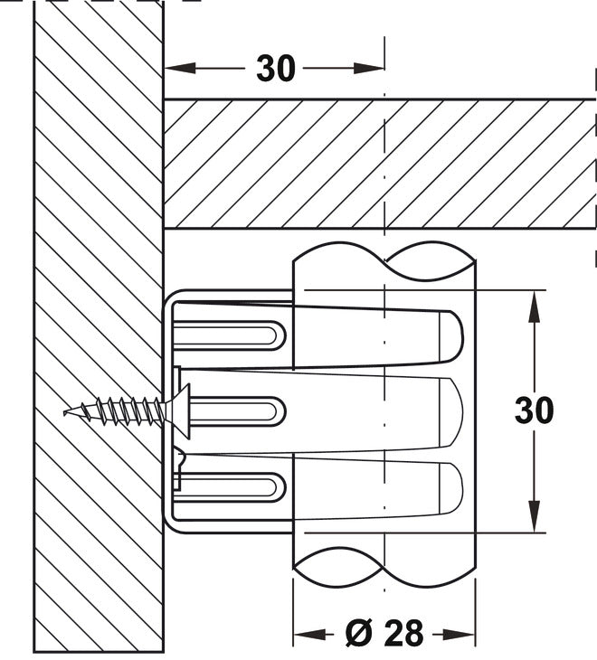Plinth Panel Clip, 2-Part
