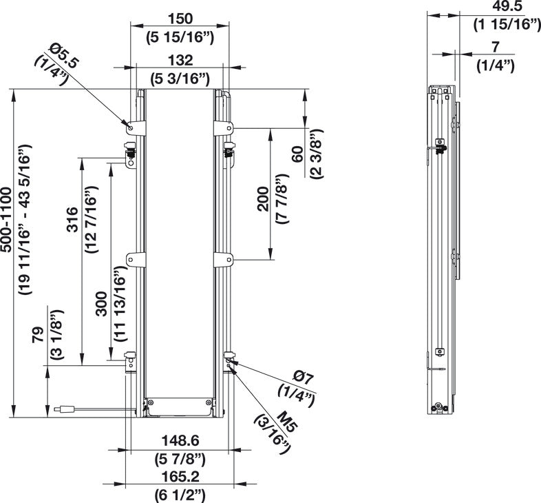 Motorized TV Lift, for TV's/Monitors up to 40"/25 lbs