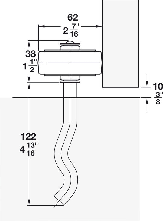 Stay Roller, for Sliding Interior/Exterior Doors, Straightaway 216/320
