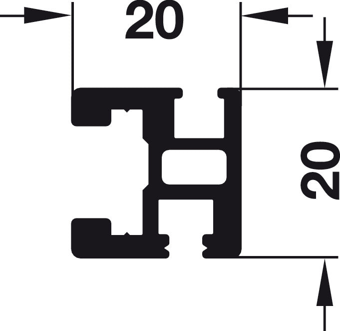 Bottom Door Frame Profile, For Assembling Strut of Aluminum Frame