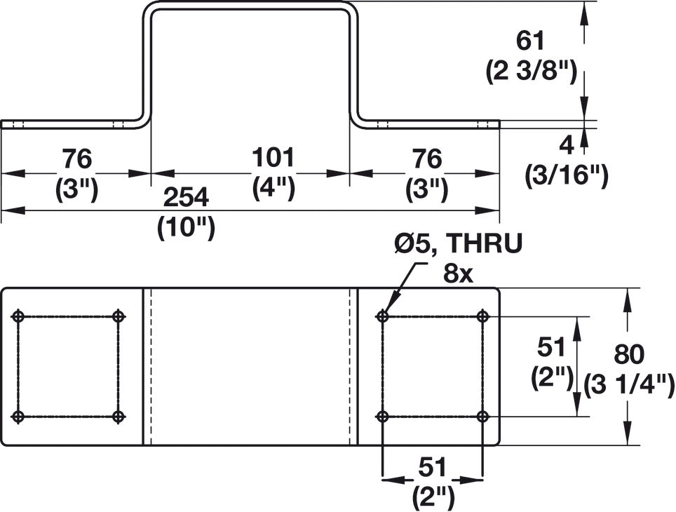 Top Column Adjustable Mounting Bracket, AdjusTableSystem®