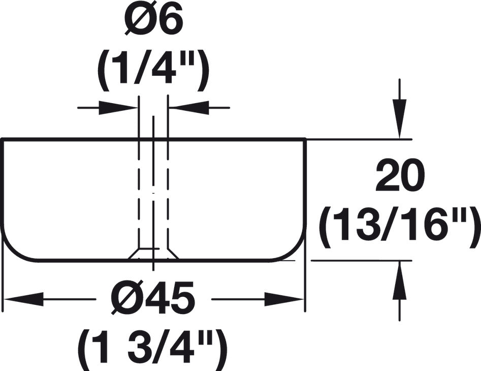 Furniture Glide, with Hole for Screw Mounting