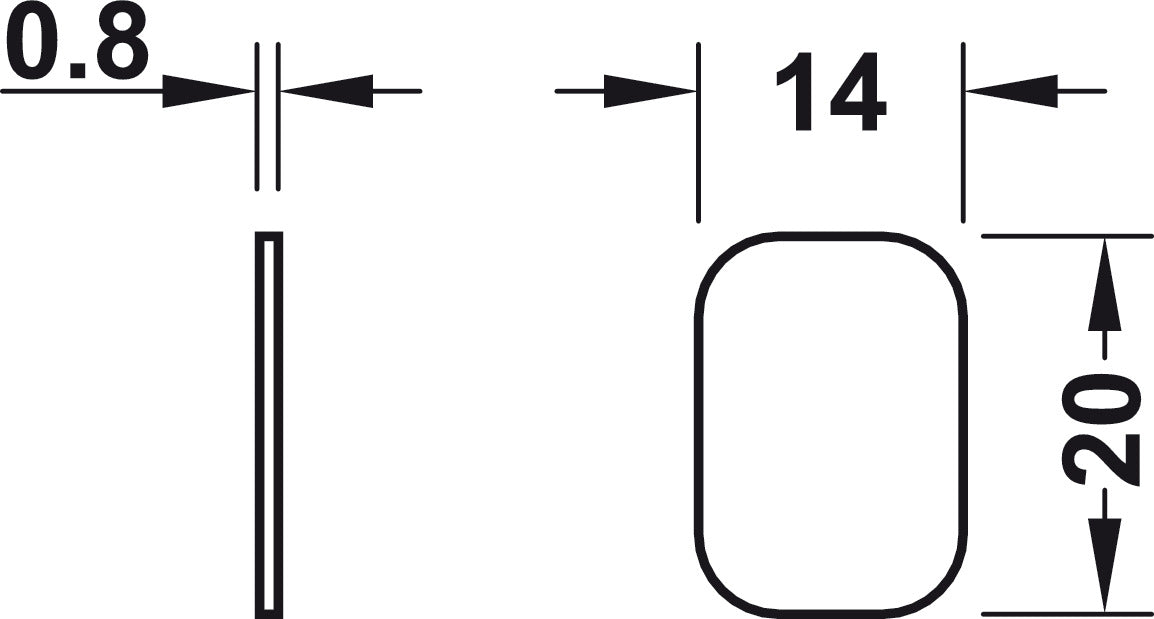 Retaining Catch, with Adhesive Strip
