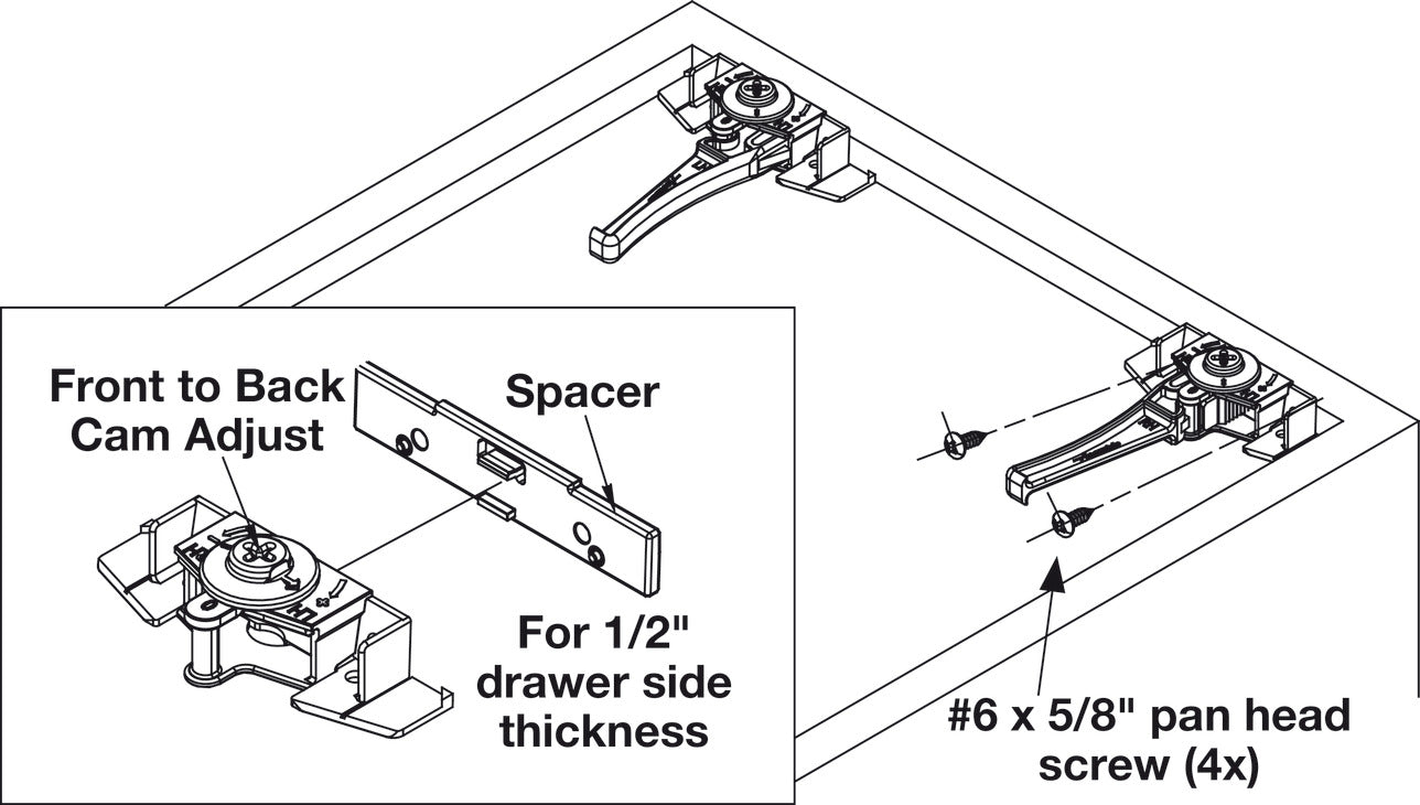 Horizontal Disconnect Lever, for Accuride 3135EC