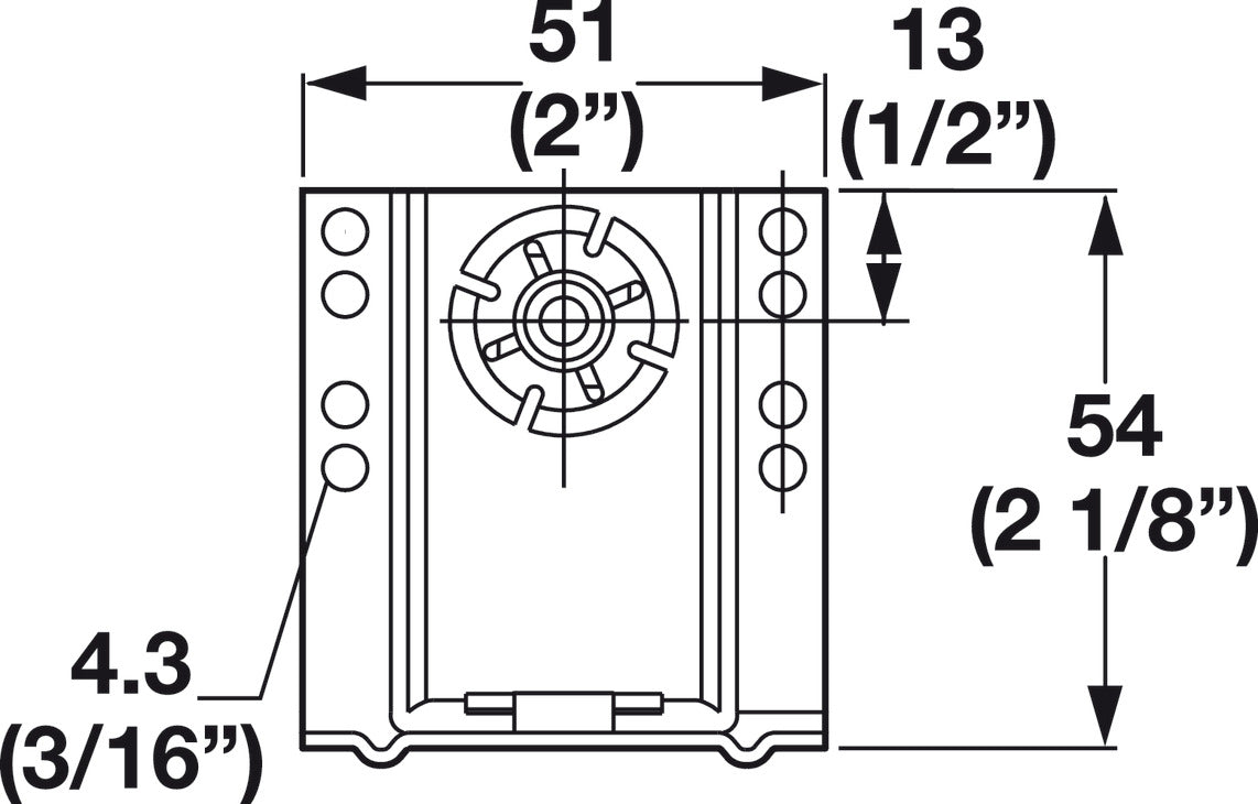 Rear Mount Face Frame Bracket, for 3135EC and 3132