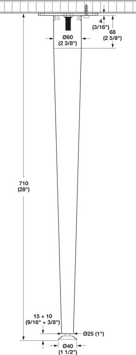 E-Leg, Tapered
