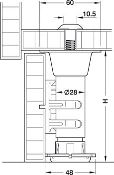 Adjustment Foot, 2-Part