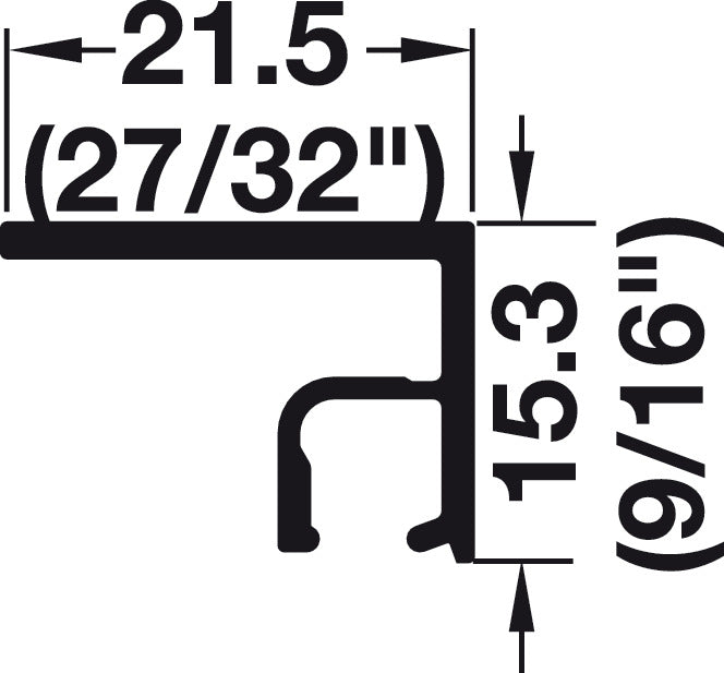 Clip-On Cover Strip, For Hawa Libra 20 H/20 H Synchro