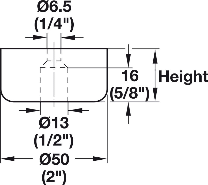 Furniture Glide, with Screw-Hole