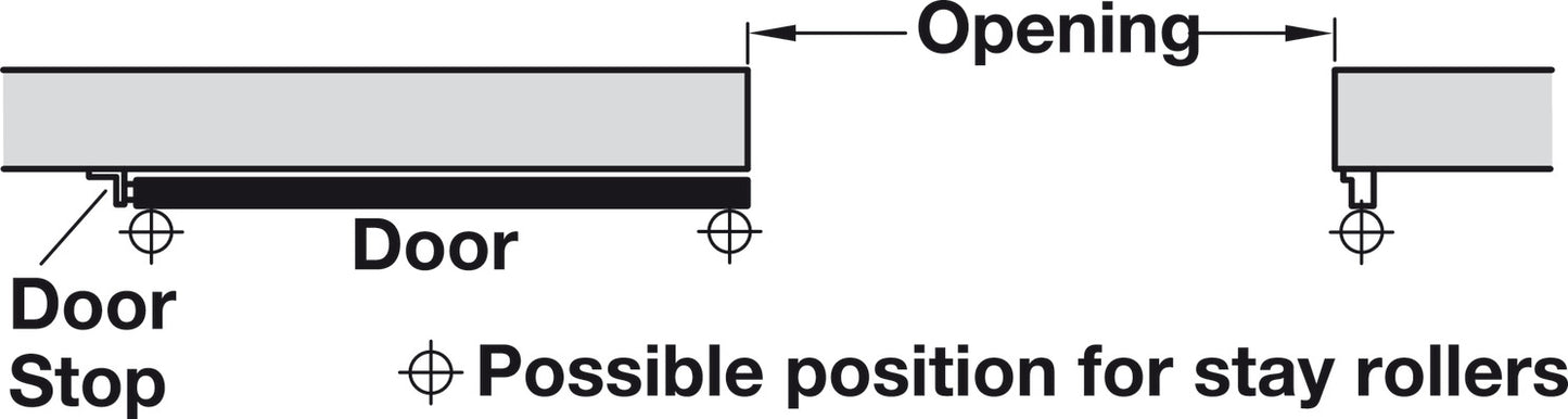 Stay Roller, for Sliding Interior/Exterior Doors, Straightaway 216/320