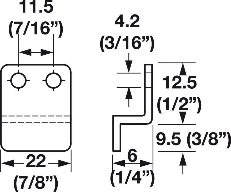 Strike Plate, Offset, Screw-Mounted