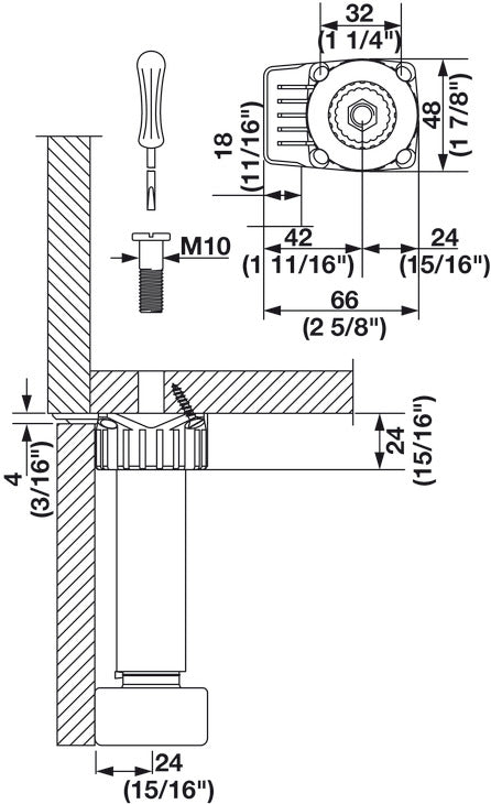 Mounting Socket, XT Plastic