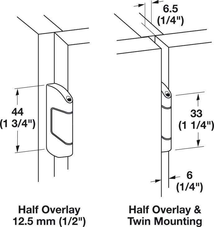 Single Pivot Institutional Hinge Arm, Aximat® 300, Grade 1, Opening Angle 270°