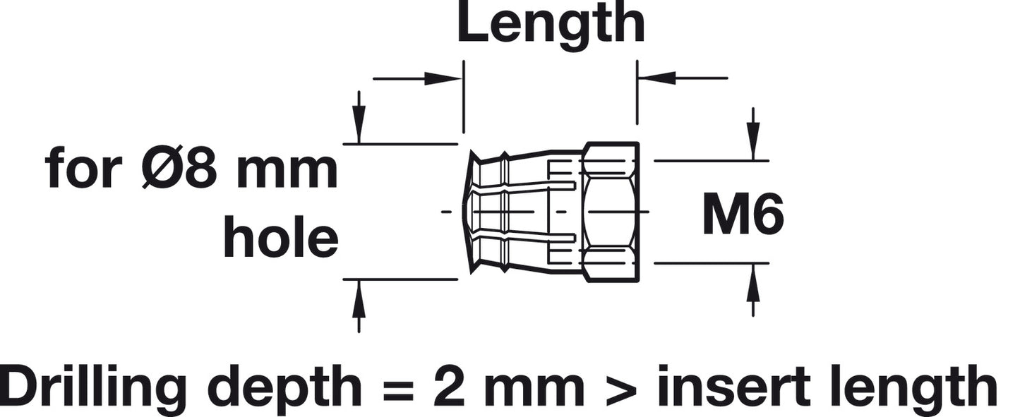 Spreading Dowel, Brass, M6