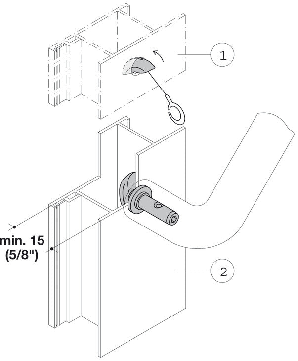 Fastener, Concealed Mount, for Installation on One Side