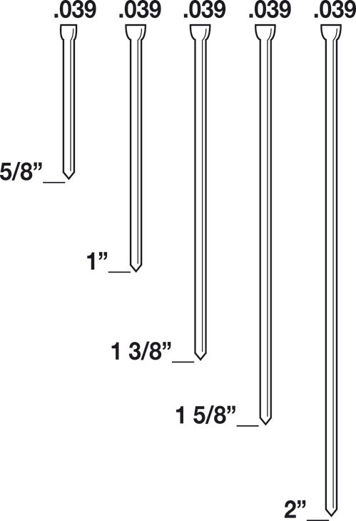 Medium Head Pins, 21 Gauge, Galvanized
