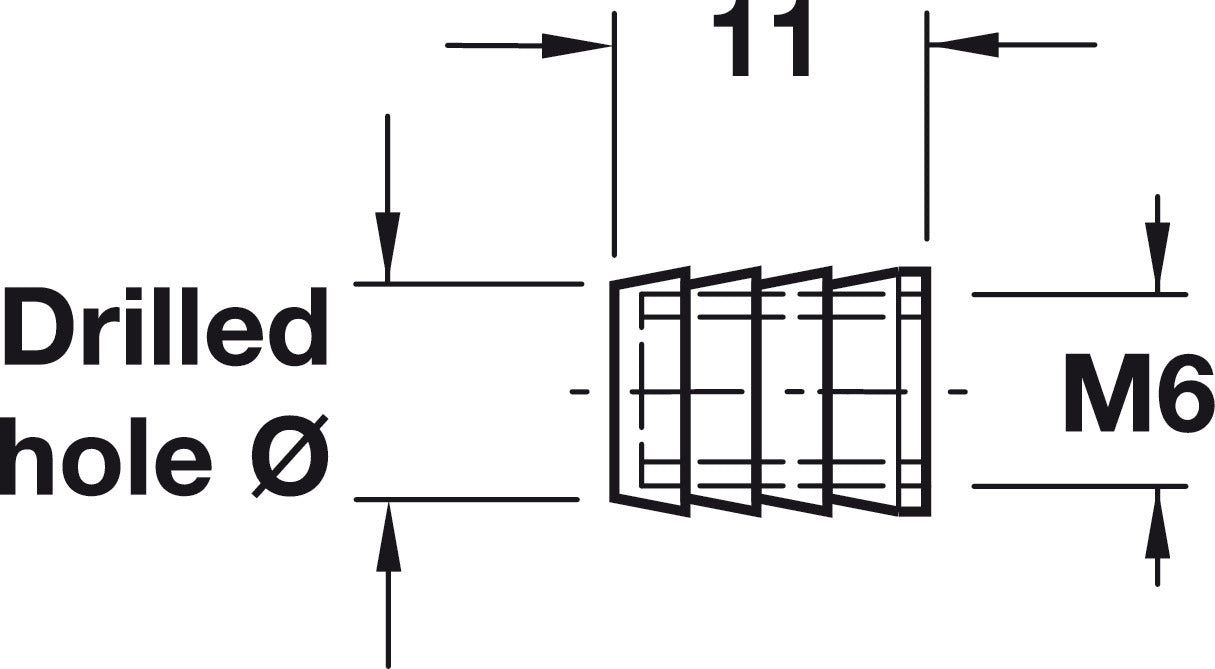 Glue-in sleeve, Plastic (polyamide)