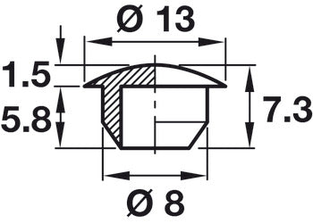 Cover Cap, Tapered for Tight Grip
