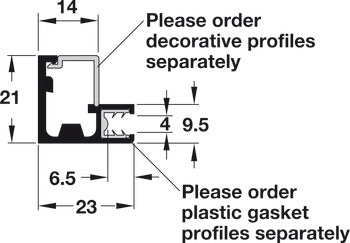 Aluminum Door Frame Profile, Cut-To-Size