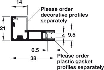 Aluminum Door Frame Profile, Cut-To-Size