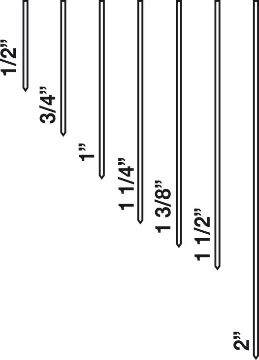 Headless Straight Strip Pin, 23 Gauge, Galvanized