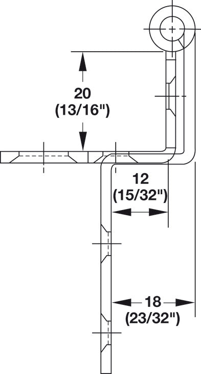 Five-Knuckle Institutional Hinge, Grade 1, Opening Angle 270°, for 13/16" Door Thickness