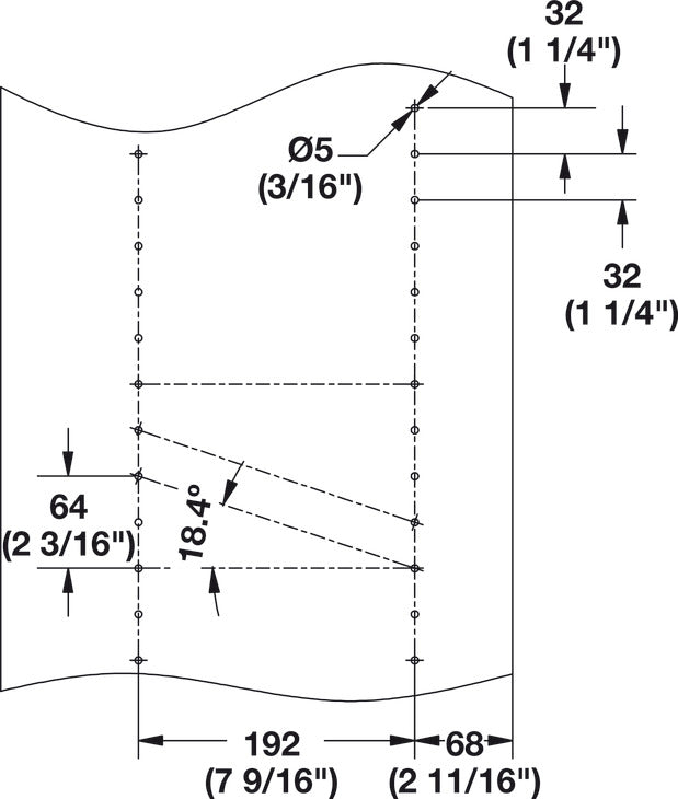 Shoe Rail, TAG Synergy Collection, Ø 3/4"