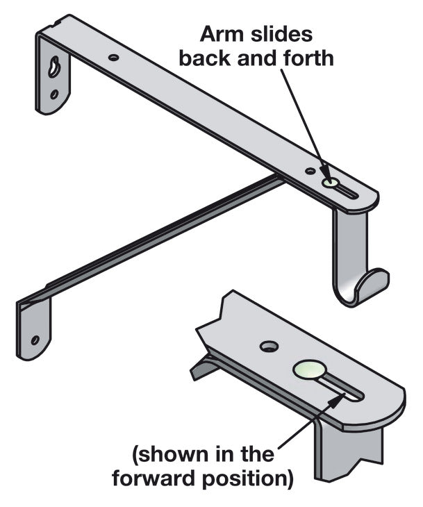 Wardrobe Bracket, for Oval Wardrobe Tube