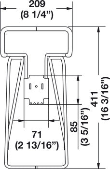 16" Utility Hook, TAG Omni Track®